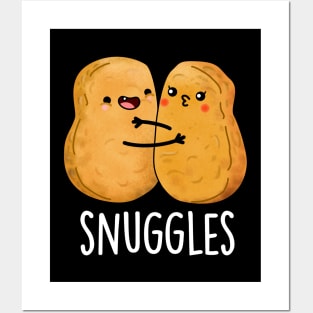 Snuggles Funny Nugget Couple Pun Posters and Art